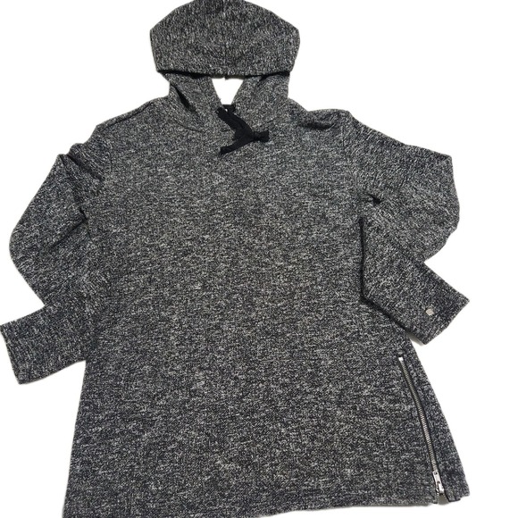 Fabletics Tops - FABLETICS‎ TAJ Marled Black Pullover Hoodie Sweatshirt  Women's Small